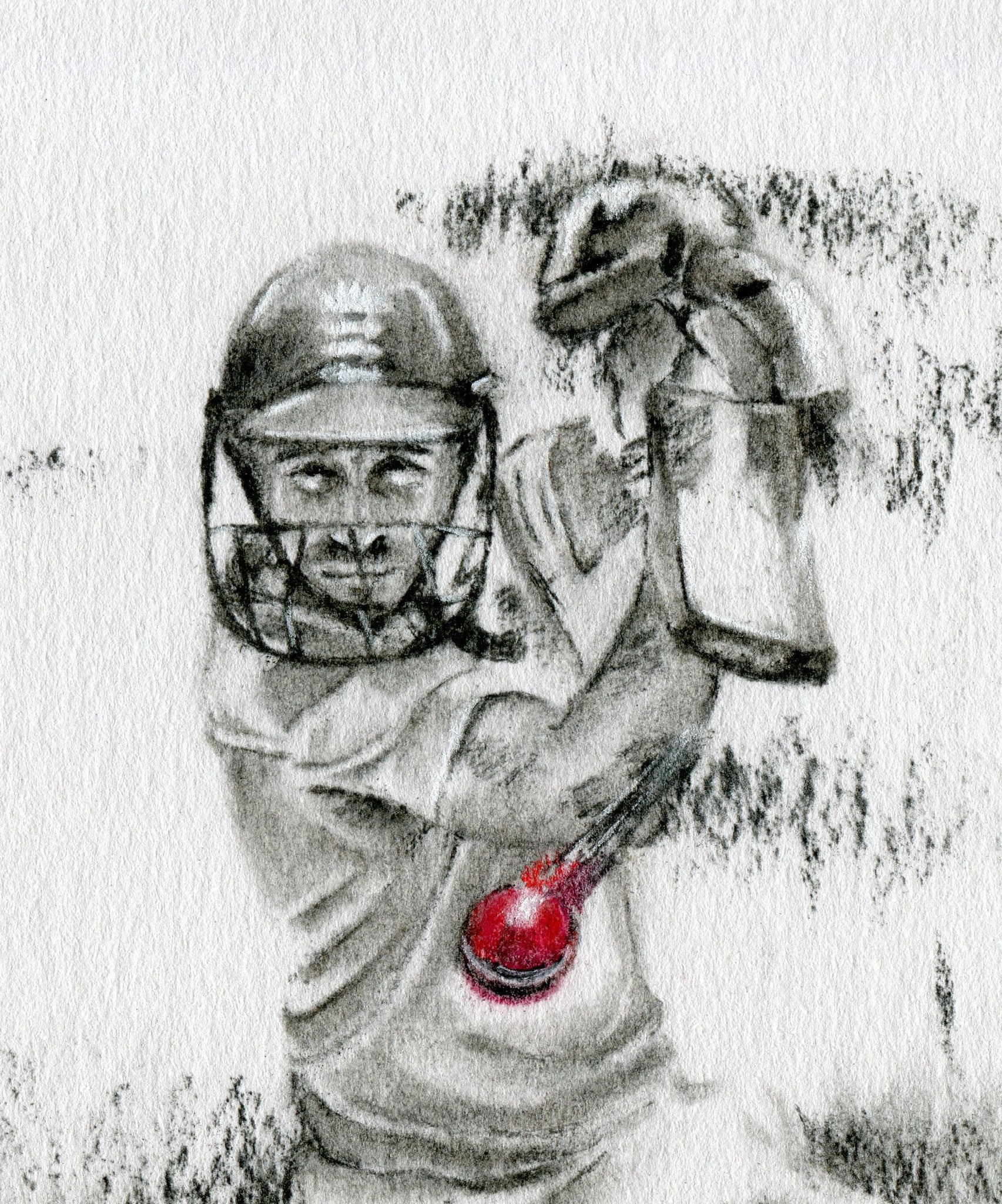 close up detail of james taylor batting for england cricket